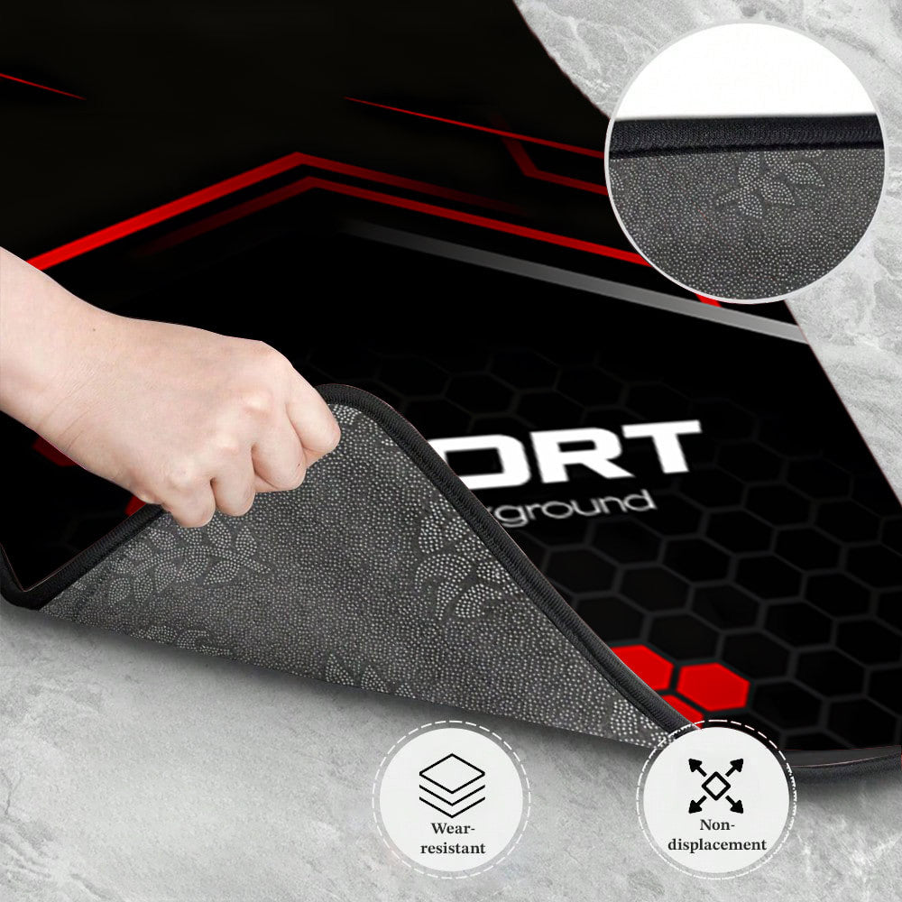 Lot de 4 tapis de sol sport imprimés pour voiture | Tapis de sol en polyester