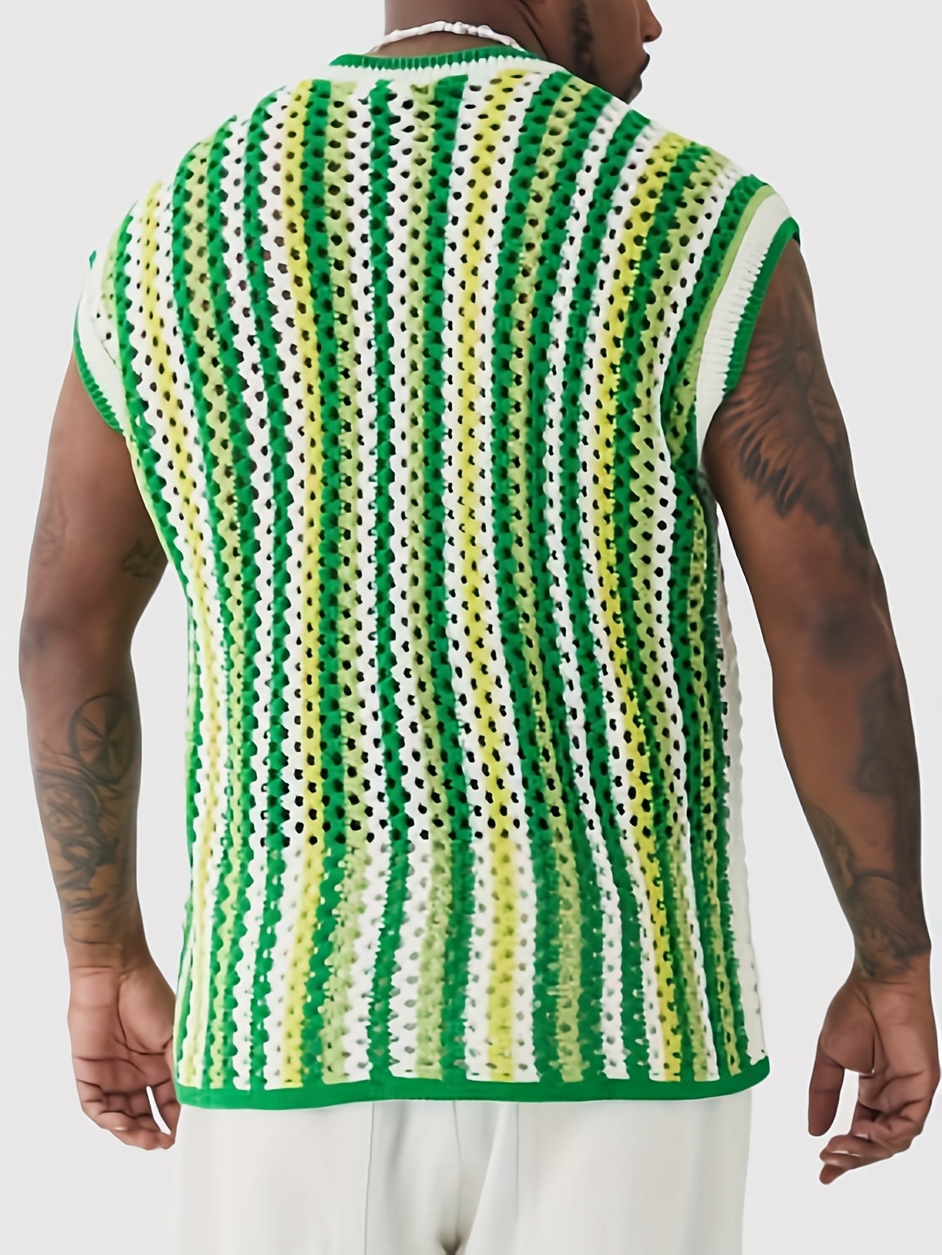 Gilet ajouré au crochet