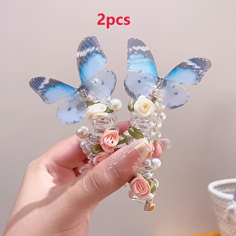 Lot de 2 bandeaux papillon en maille AYLHFO pour filles