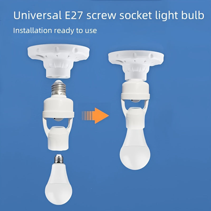 Douille à détecteur de mouvement avec adaptateur E27 - Interrupteur à capteur infrarouge, marche/arrêt automatique