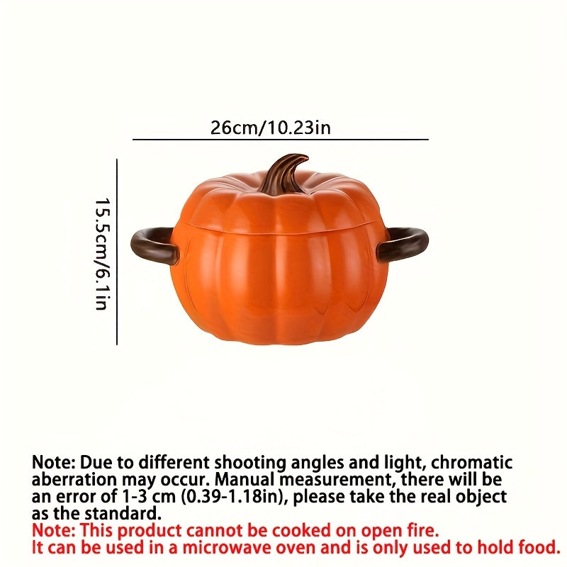 Soupe en céramique en forme de citrouille