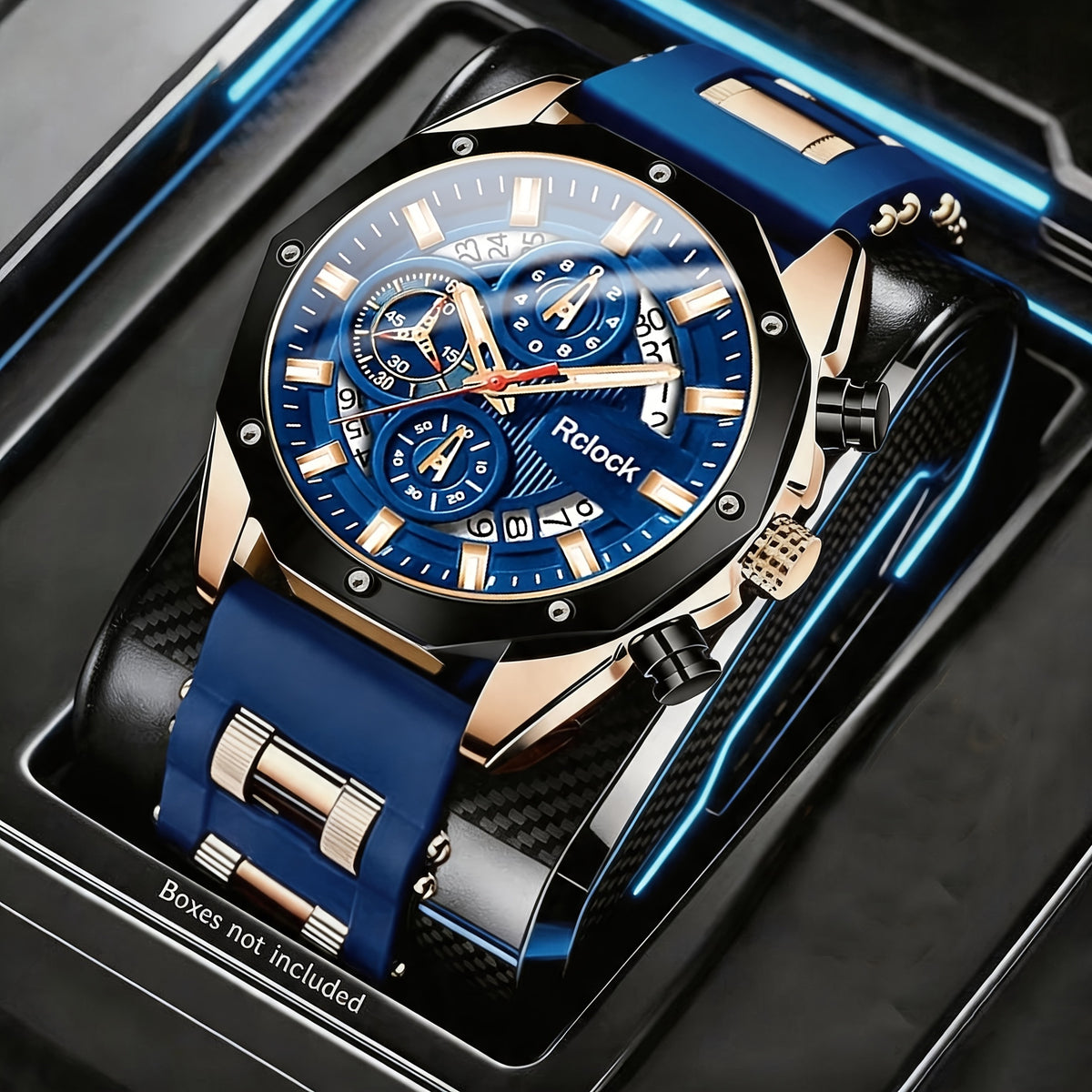 Montre d'affaires tendance pour homme avec bracelet en  et fonction calendrier, adaptée à un port quotidien. Un cadeau idéal pour la famille et les amis pour la fête des Pères, la Saint-Valentin, Noël, et