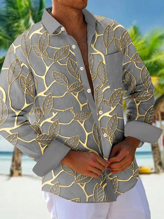 Chemise décontractée à manches longues pour homme