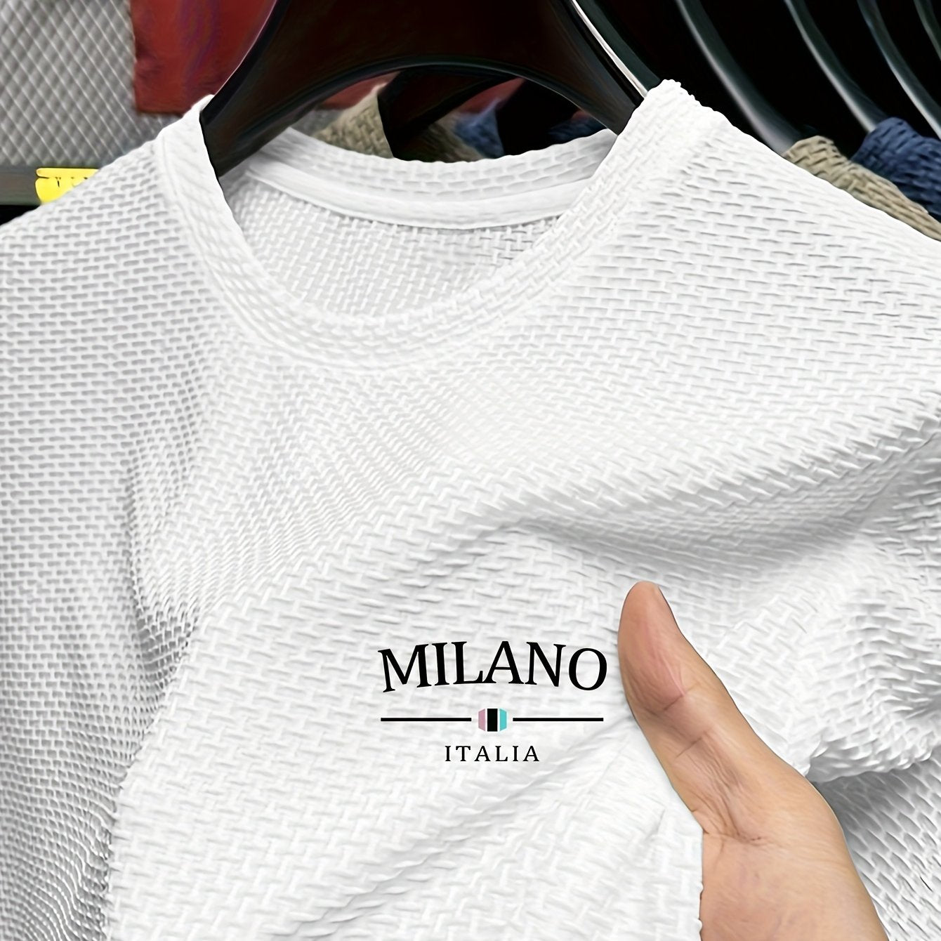 T-shirt à manches courtes et col ras du cou pour homme - Topdecheztop.fr