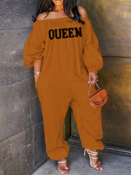 Combinaison longue brodée QUEEN pour femme