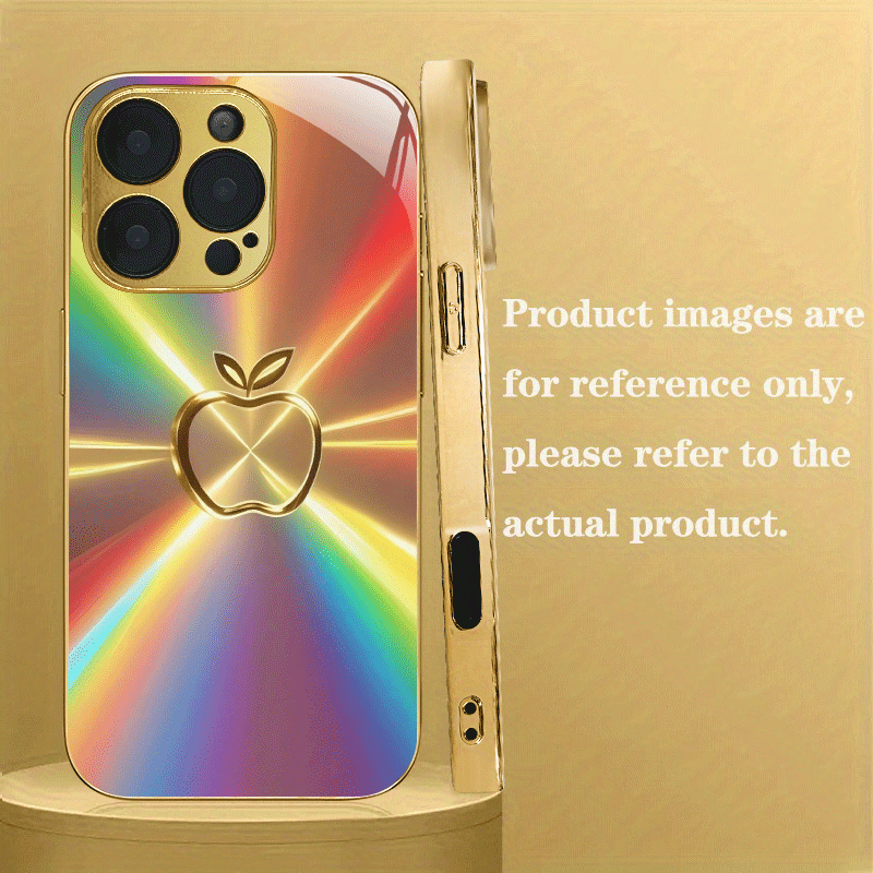 Coque en verre trempé avec motif pomme