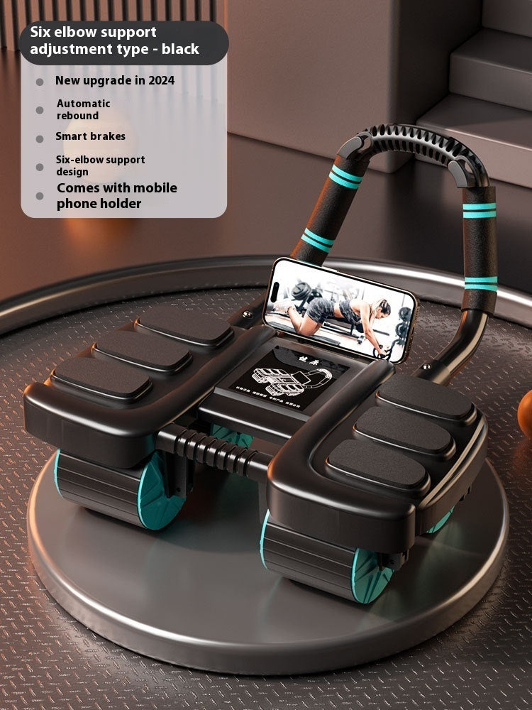 Support de coude à rebond automatique intelligent à quatre roues abdominales