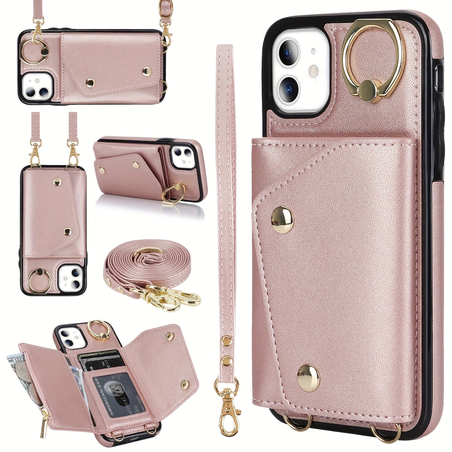 Etui portefeuille bandoulière pour femme est compatible avec les iPhone