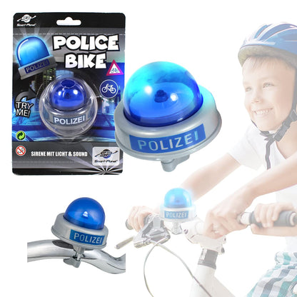 Smart-Planet Sonnette de vélo sirène de Police pour Enfants - Sirène de Police avec gyrophare Bleu et Son