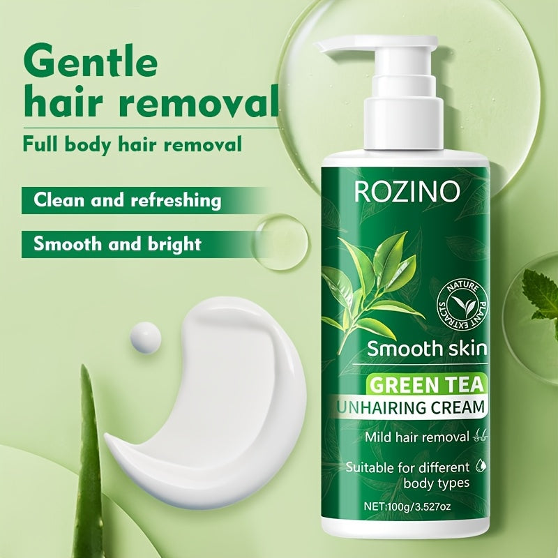 Découvrez notre crème dépilatoire au thé vert, une solution d'épilation douce et efficace pour tout le corps