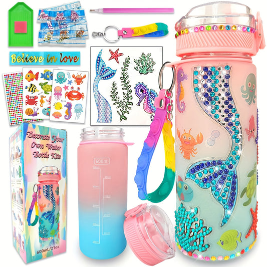 Kit de bricolage pour bouteilles d'eau de 600 ml avec autocollants - Topdecheztop.fr