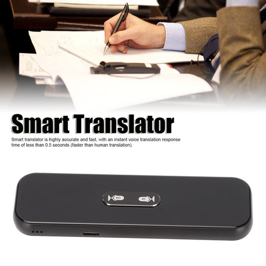 Appareil de Traduction de Langue Instantané Intelligent, 70 Langues Portable Pocket Translator APP Photo Translation Translator Voice Instantané pour Voyage Réunion Shopping