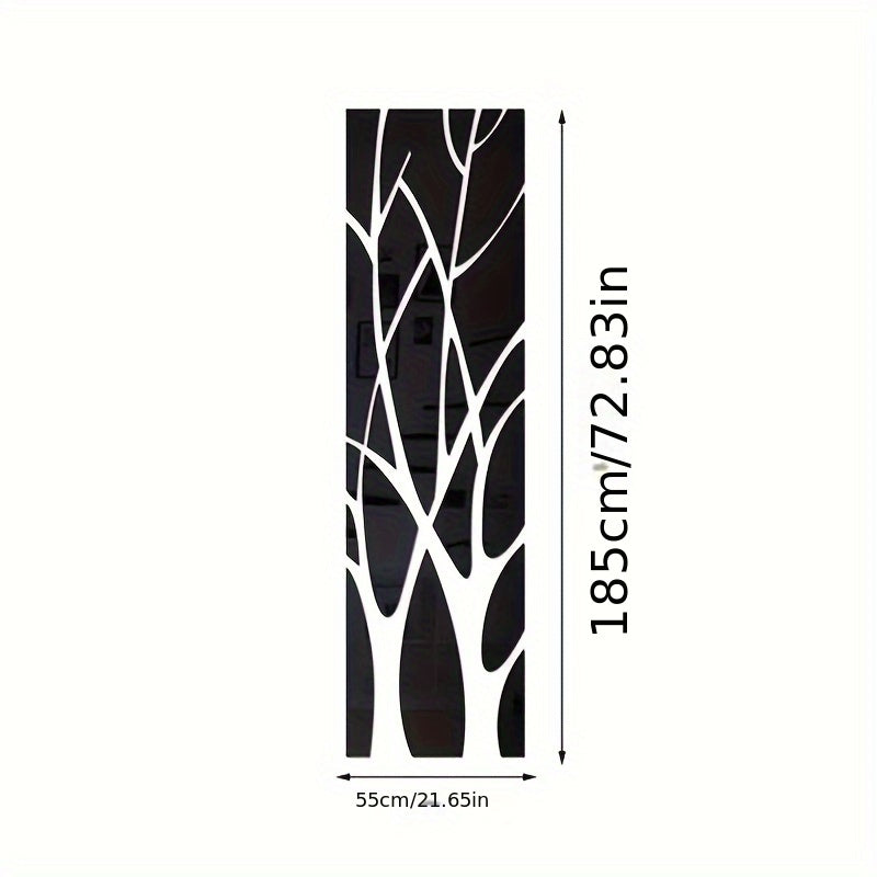 1set Acrylic Branches Wall Stickers Living Room Dining Room Entrance TV Background Wall Office Decoration Mirror Wall Stickers, Movable Wall Art Decor, Bedroom Living Room Wall Murals, Home Decor - Topdecheztop.fr