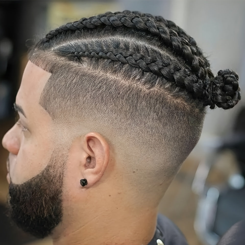 Postiche tressé en mailles africaines pour homme