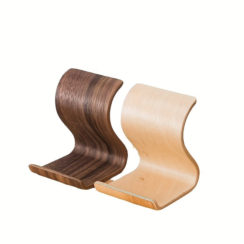 Support de bureau portable en bois pour téléphone portable