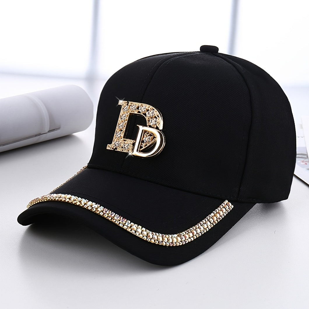 Casquette de baseball avec strass, 100 % polyester - Topdecheztop.fr