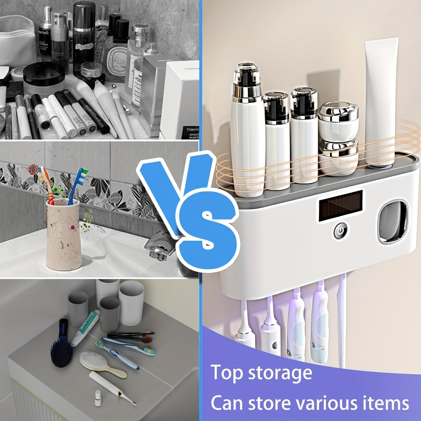 Porte-brosse à dents intelligent avec distributeur de dentifrice automatique