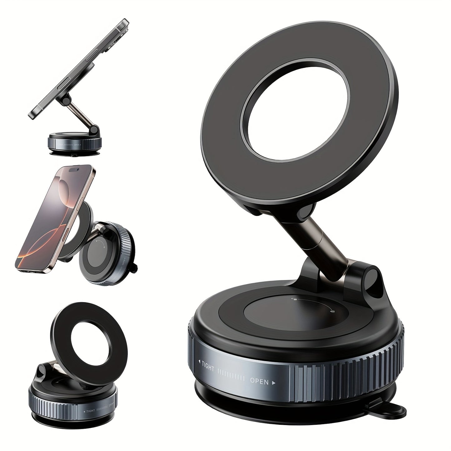 Support de téléphone magnétique pliable super résistant pour voiture