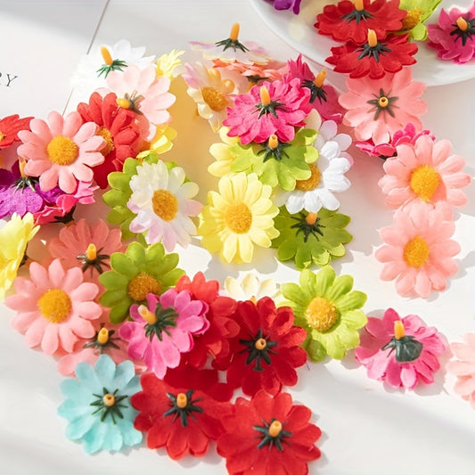 Lot de 100 marguerites artificielles, 4 cm - Topdecheztop.fr