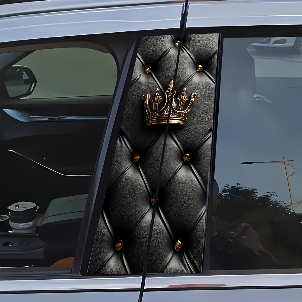 Lot de 2 autocollants pour voiture à motif couronne, imperméables