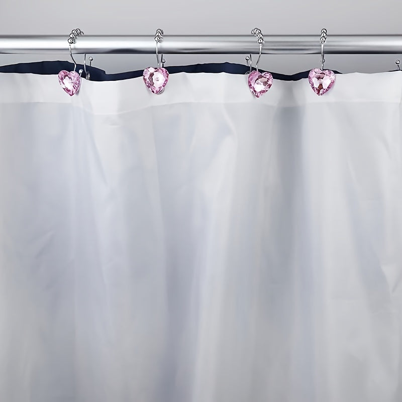 Lot de 12 crochets de rideau de douche en forme de cœur - Topdecheztop.fr