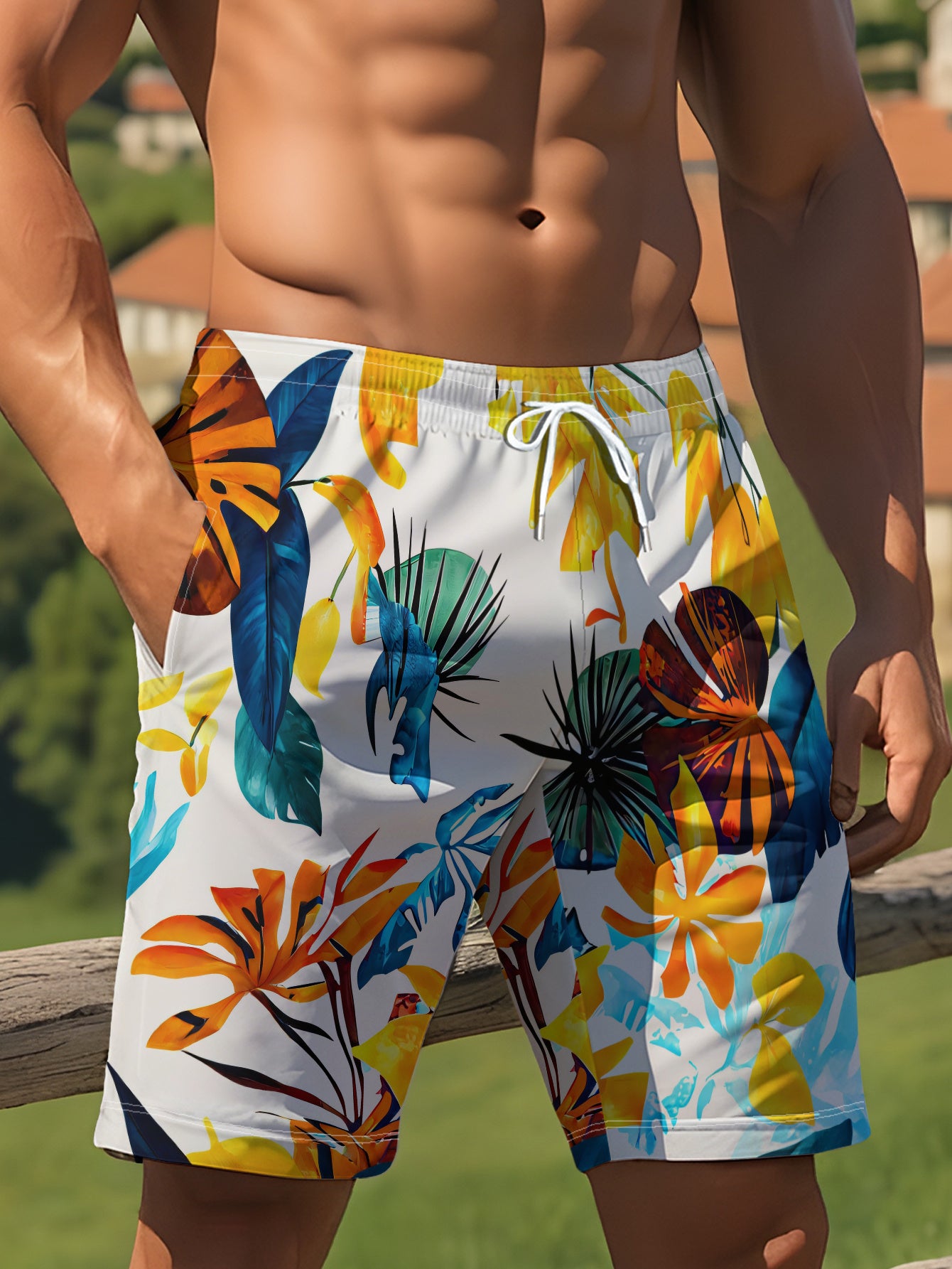 Short hawaïen pour homme