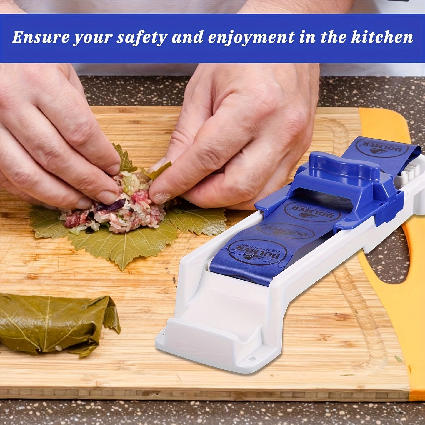 Rouleau manuel robuste avec poignée antidérapante, idéal pour sushis, rouleaux de printemps, nems, feuilles de vigne farcies et raviolis