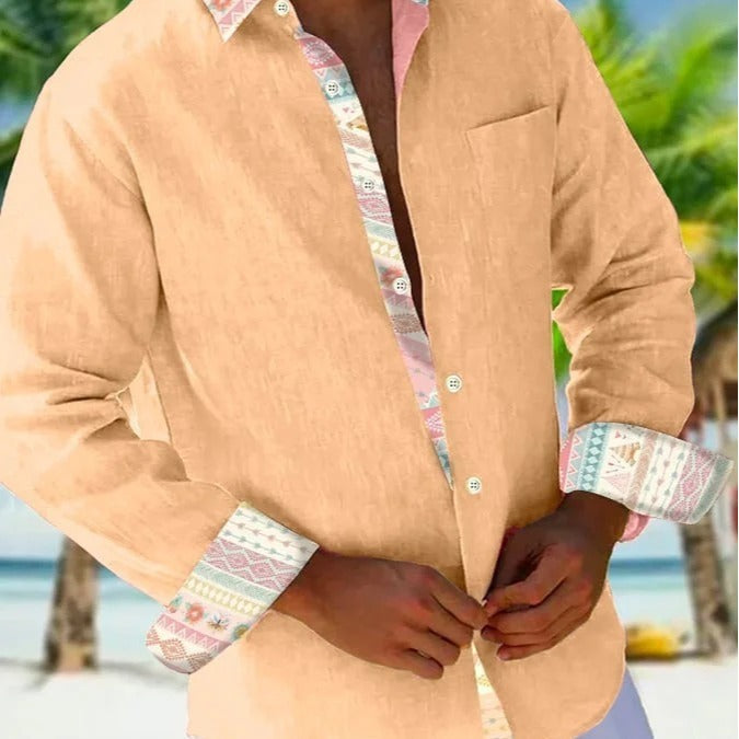 Chemise décontractée à manches longues pour homme