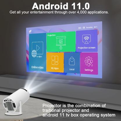 Android 11.0 projecteur 200ANSI WiFi6