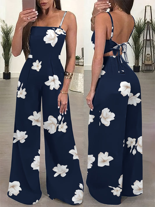 Combinaison élégante à imprimé floral pour femme