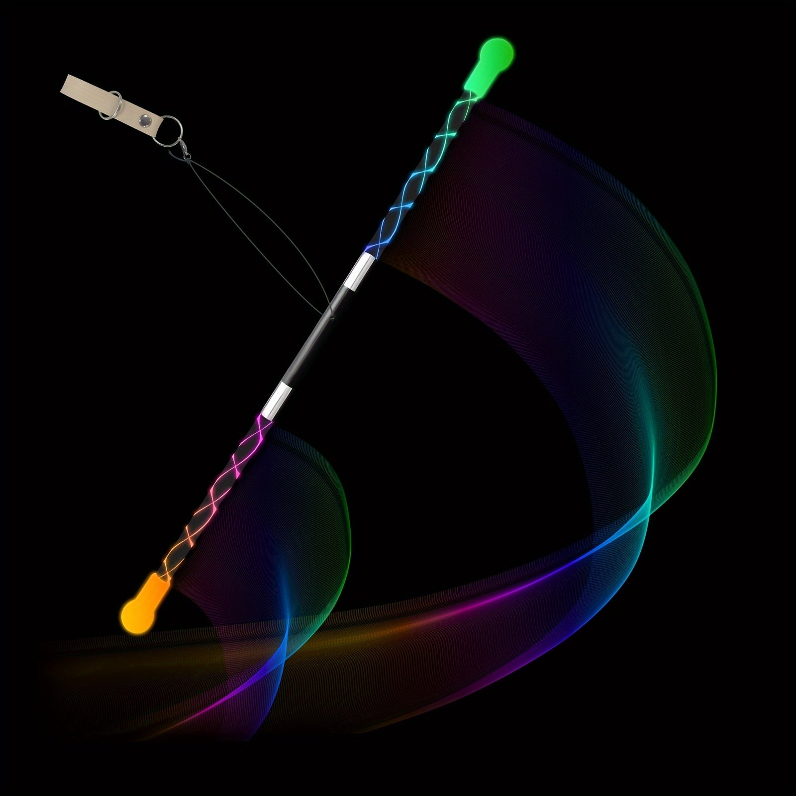 USB Rechargeable LED Magic Wand - Collapsible, Floating Levitation Stick with Expert Balance & Transparent Acrylic Design, LED Light Wand, Flow Wand - Topdecheztop.fr