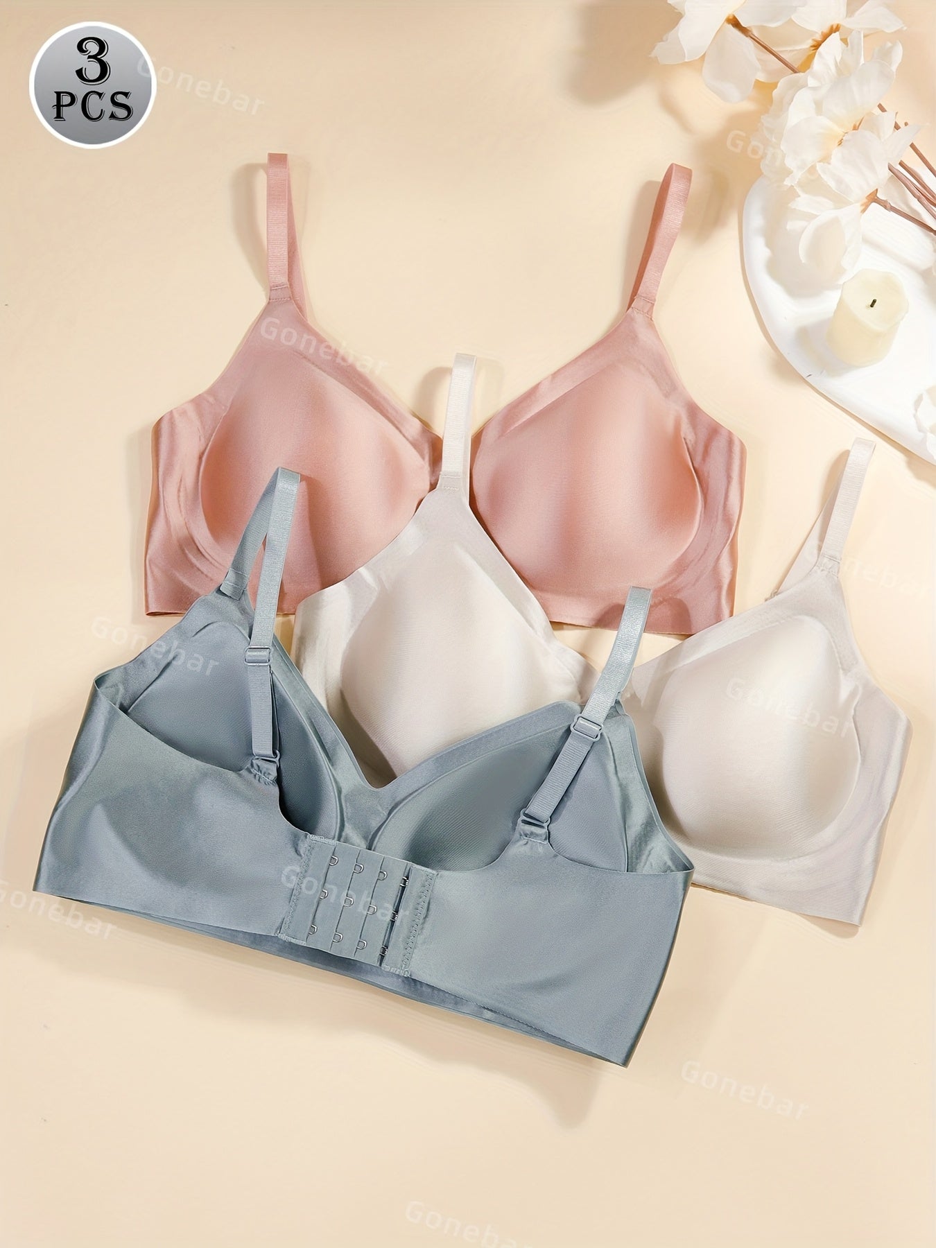 Soutien-gorge sans coutures pour femme (lot de 3)