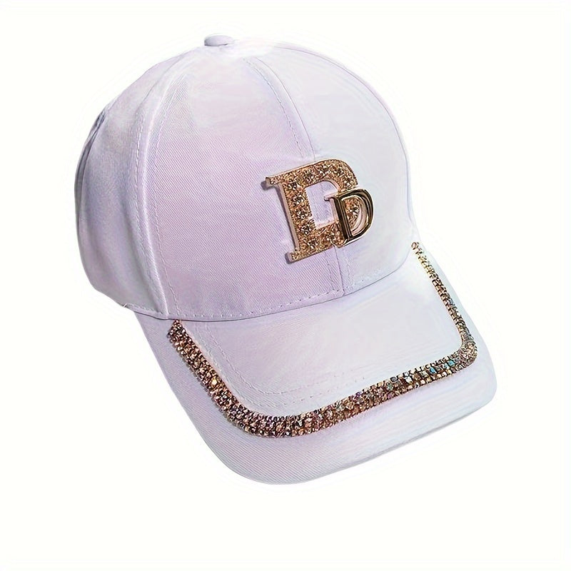 Casquette de baseball avec strass, 100 % polyester - Topdecheztop.fr