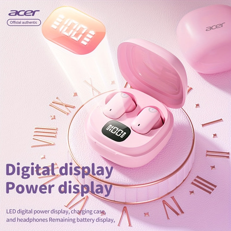 Écouteurs sans fil Acer, semi-intra-auriculaires à réduction de bruit