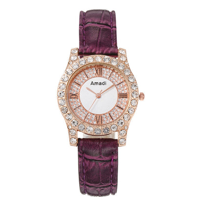 Montre,Bracelet en diamant pour femme, ensemble deux pièces