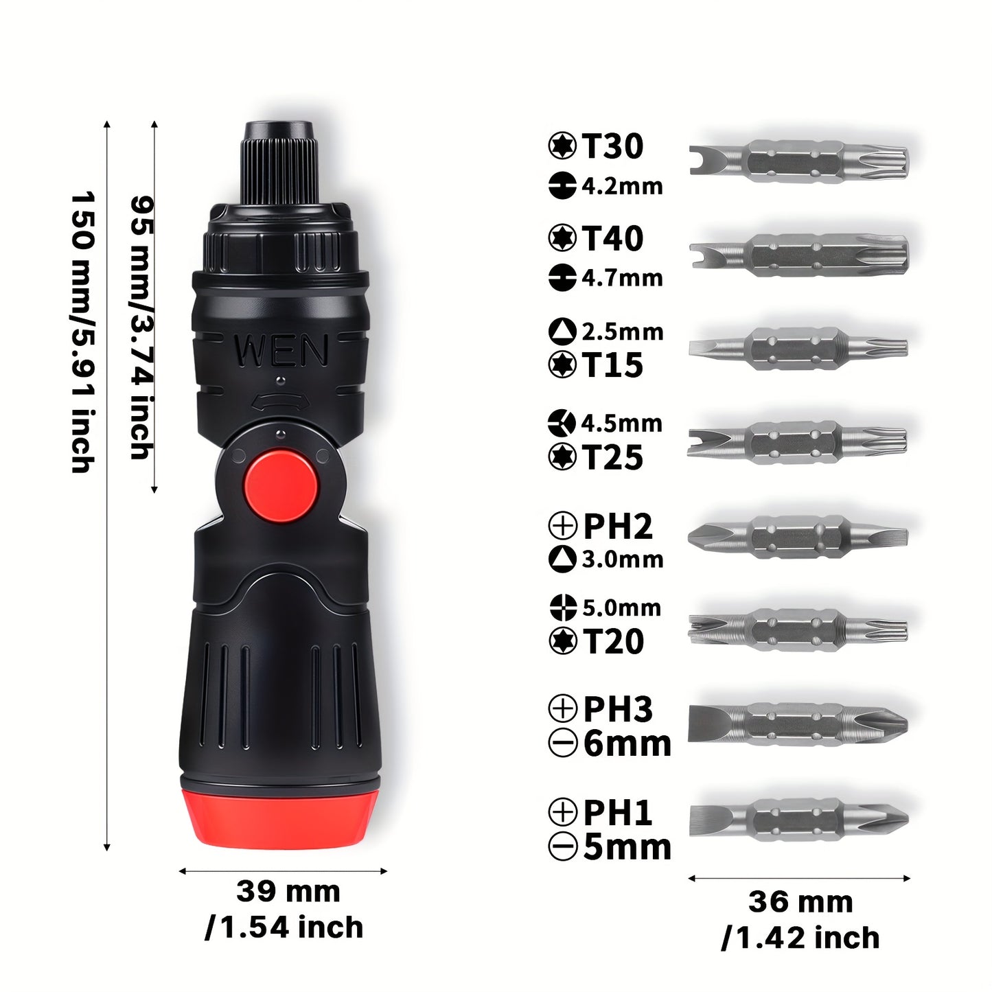 Jeu de tournevis de forme spéciale, comprenant 8 embouts et 16 modèles