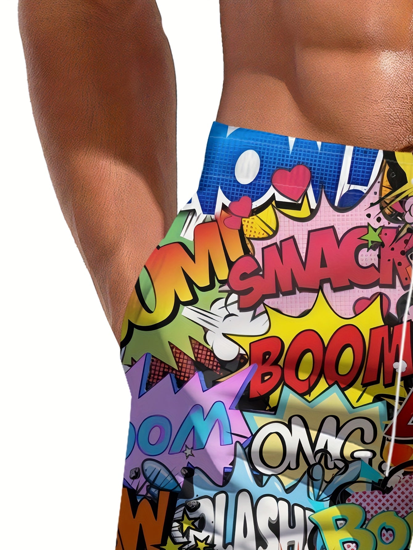 Short de bain homme imprimé tropical