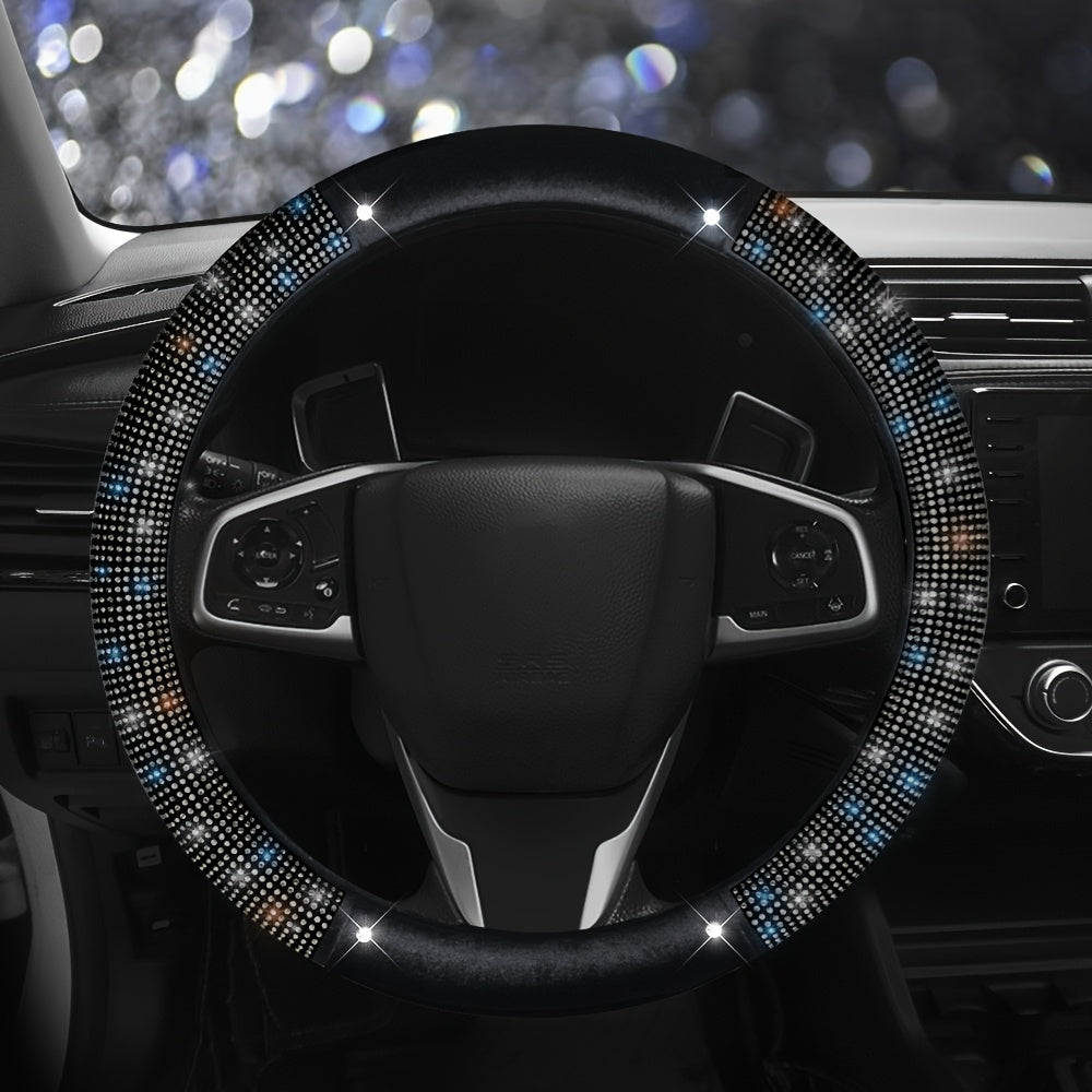 Transformez votre intérieur automobile avec cette housse de volant ornée de diamants