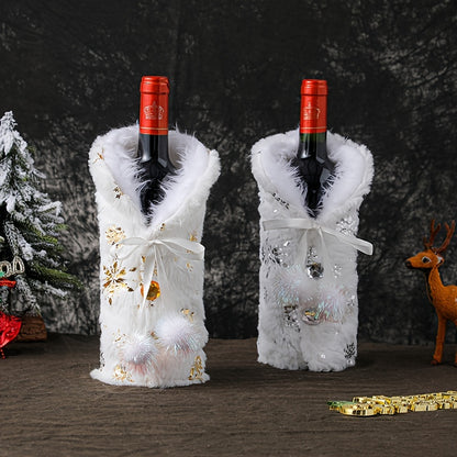 Housses de bouteille de vin pour fête de Noël