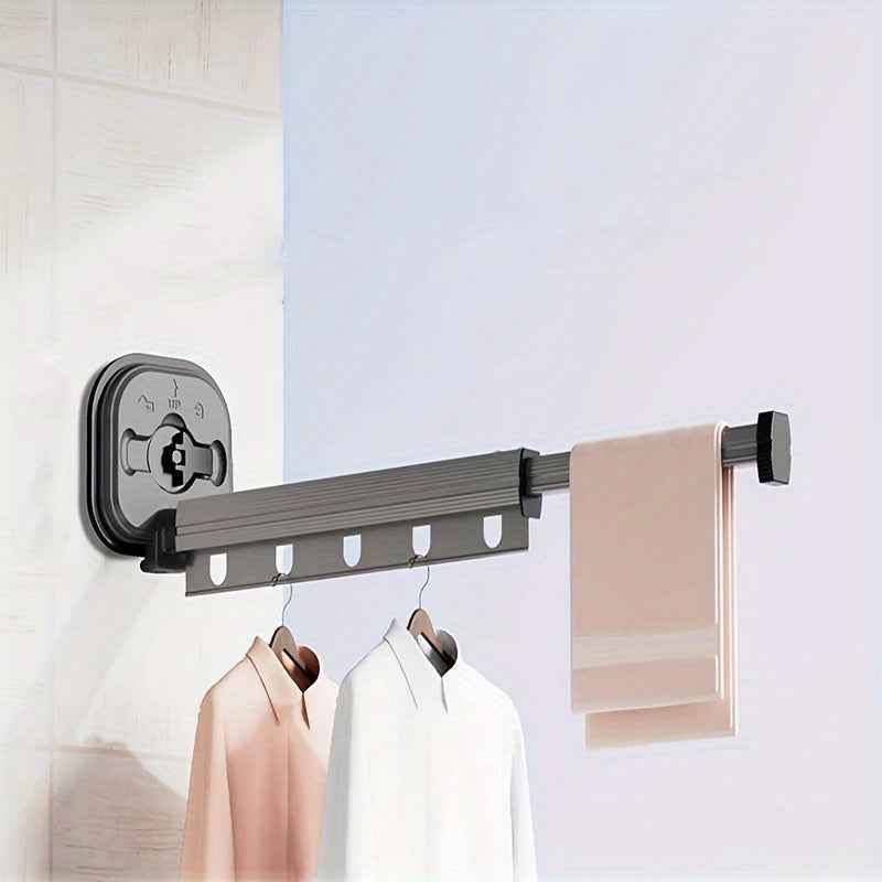 Séchoir à linge mural pliable en aluminium, peu encombrant
