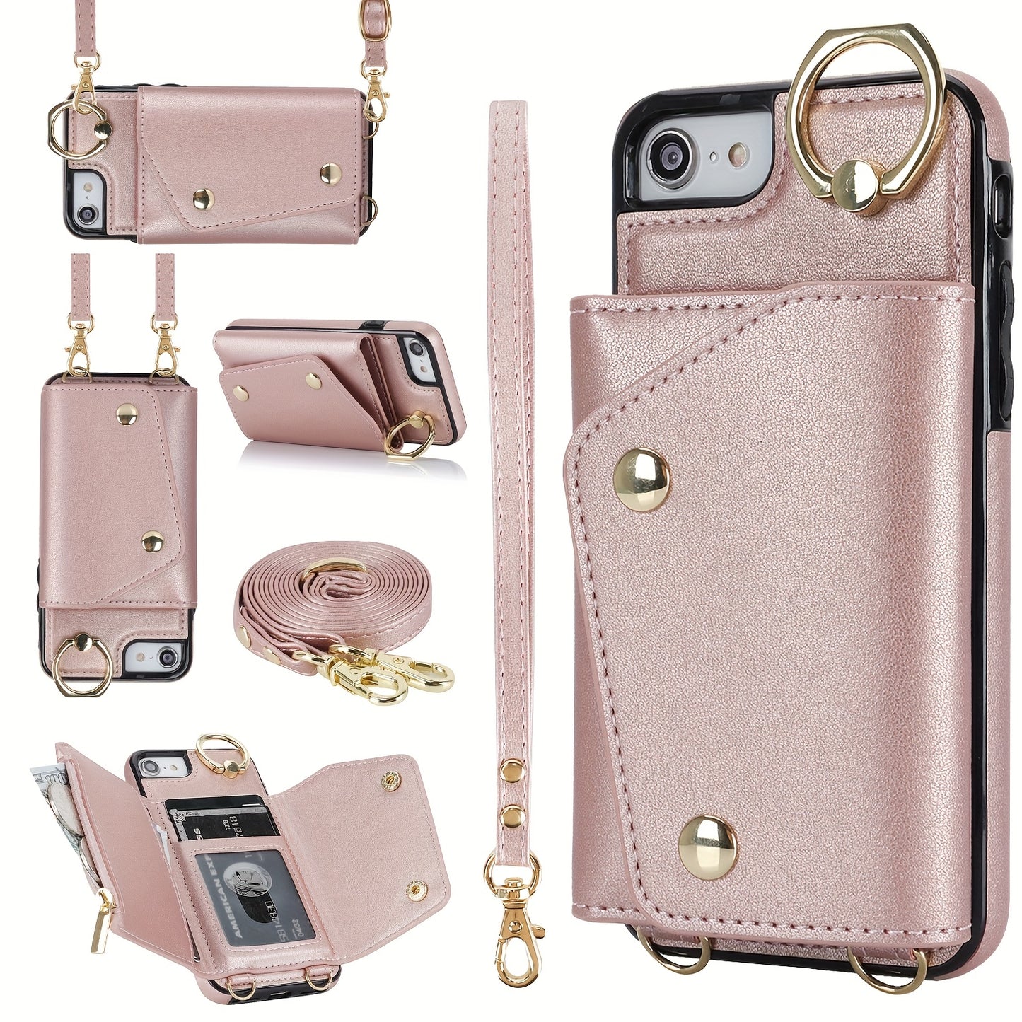 Etui portefeuille bandoulière pour femme est compatible avec les iPhone