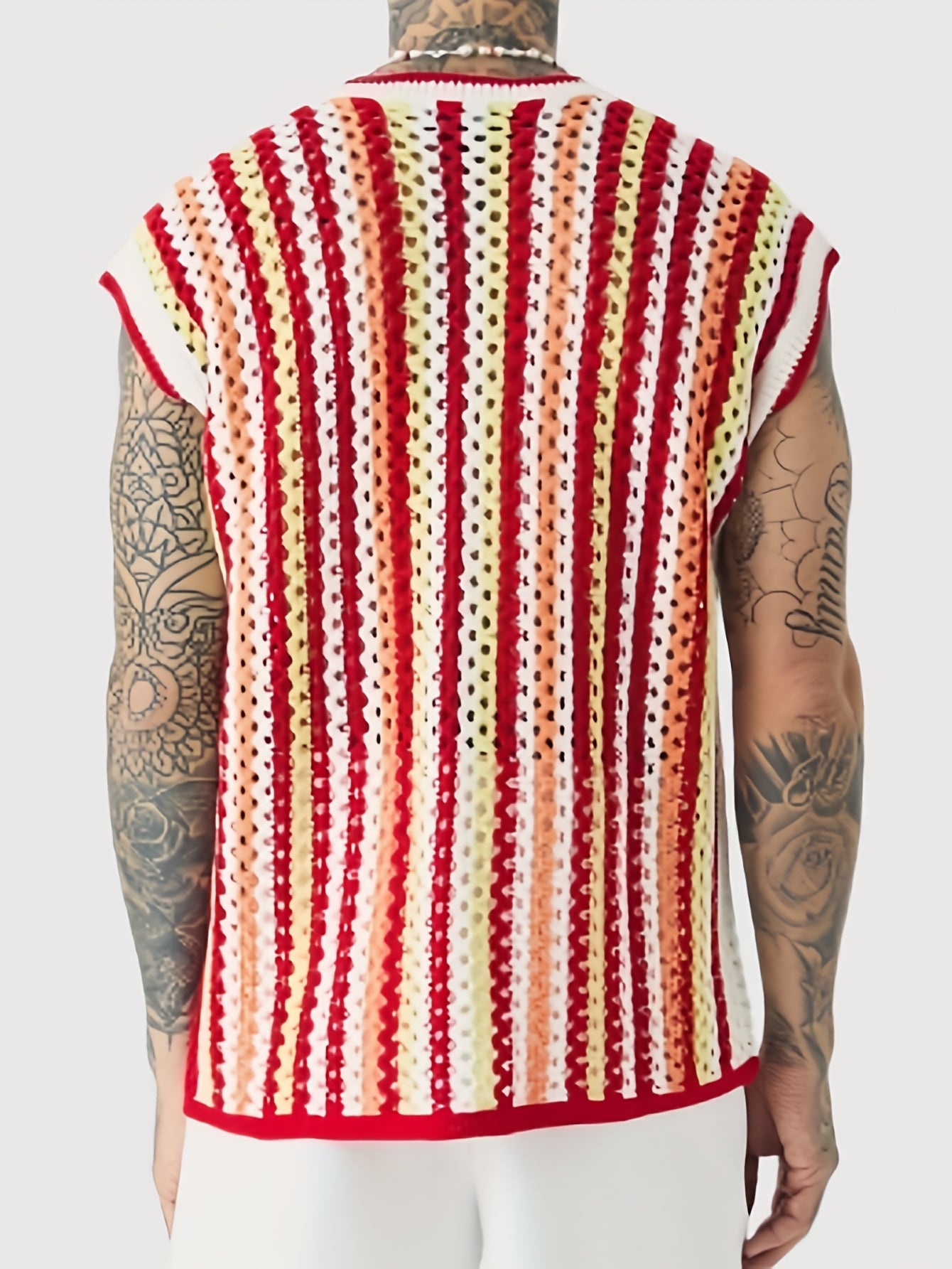 Gilet ajouré au crochet