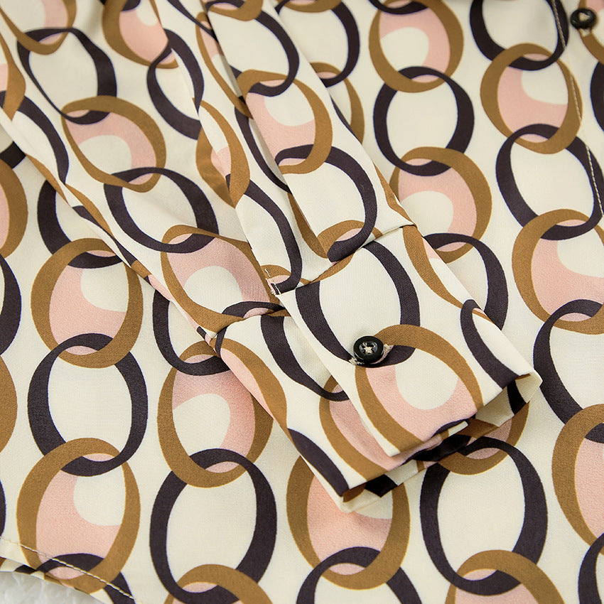 Ensemble pyjama deux pièces pour femme; imprimés à manches longues