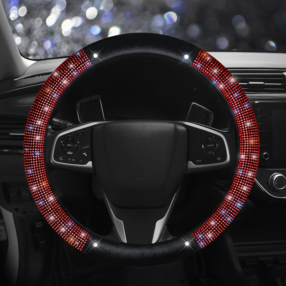 Transformez votre intérieur automobile avec cette housse de volant ornée de diamants