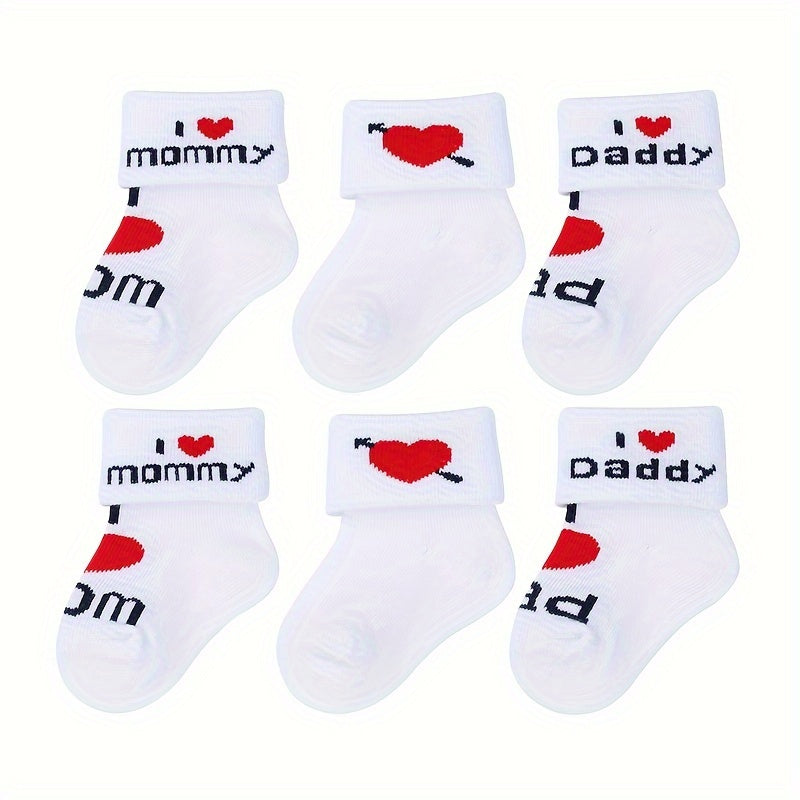 6 paires de chaussettes tricotées mignonnes pour nouveau-né, imprimées - Topdecheztop.fr