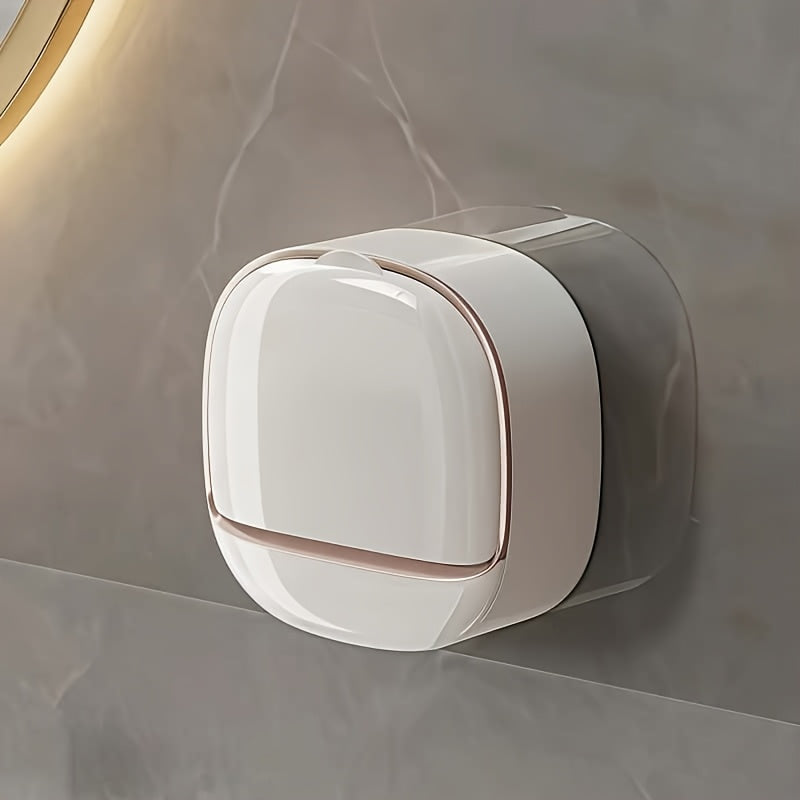 Boîte à savon murale avec drainage, support de savon sans perçage pour salle de bain et douche, rangement pour articles de toilette