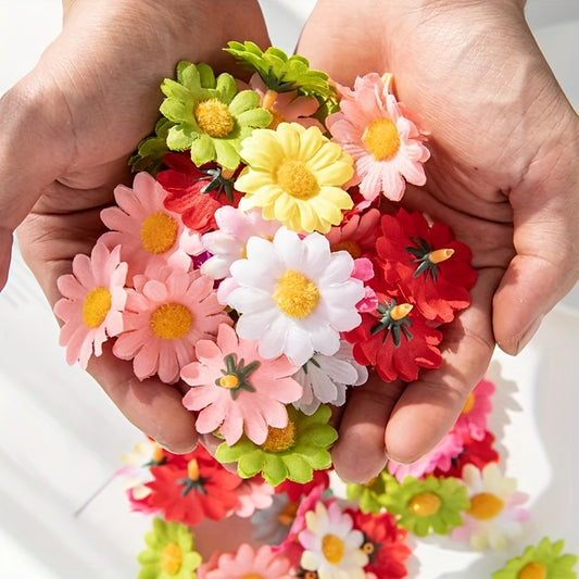 Lot de 100 marguerites artificielles, 4 cm - Topdecheztop.fr