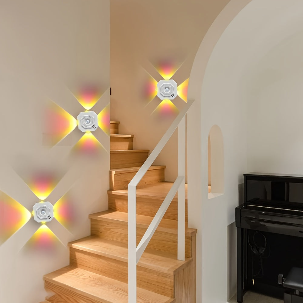 1 Lampe  RGB/tricolore avec détecteur de mouvement