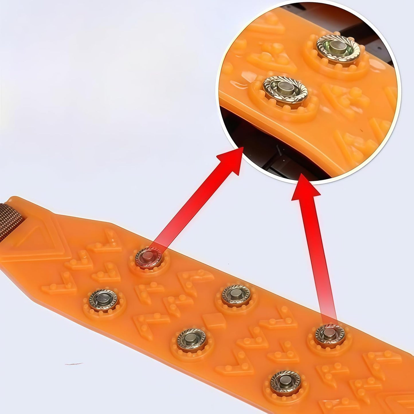 AUTO HIGH Lot de 10 chaînes à neige universelles pour voiture avec sac de rangement et outils - 165-265 mm - Pour voiture, camion, SUV - Antidérapantes - Réglables - Pour l'hiver - Double rangée de