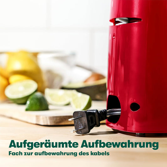 bella Ouvre-boîte Électrique et Aiguiseur de Couteaux, Ouvre-bocal et Décapsuleur Multifonction avec Levier de Coupe Amovible et Rangement de Câble, Lame en Acier Inoxydable, Rouge